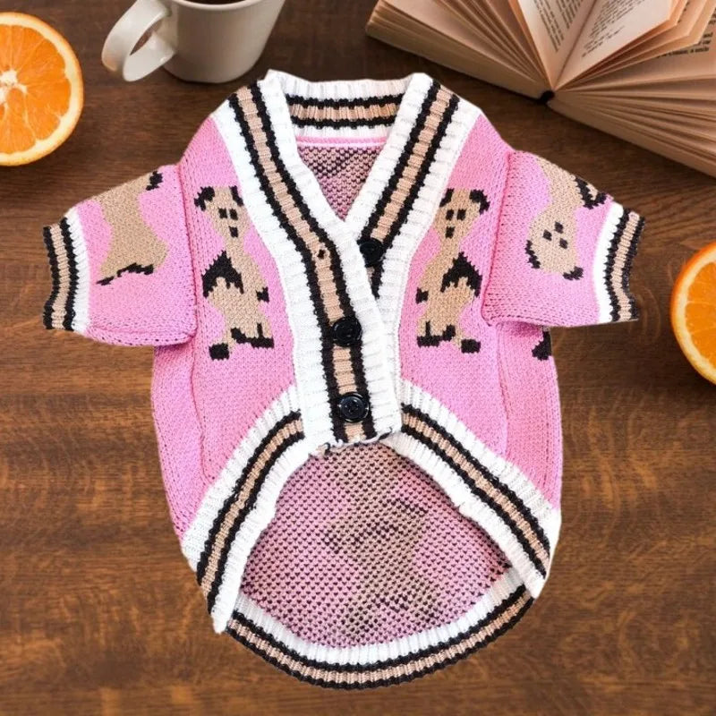 KishiDoodles “Bear Hug” Striped Sweater