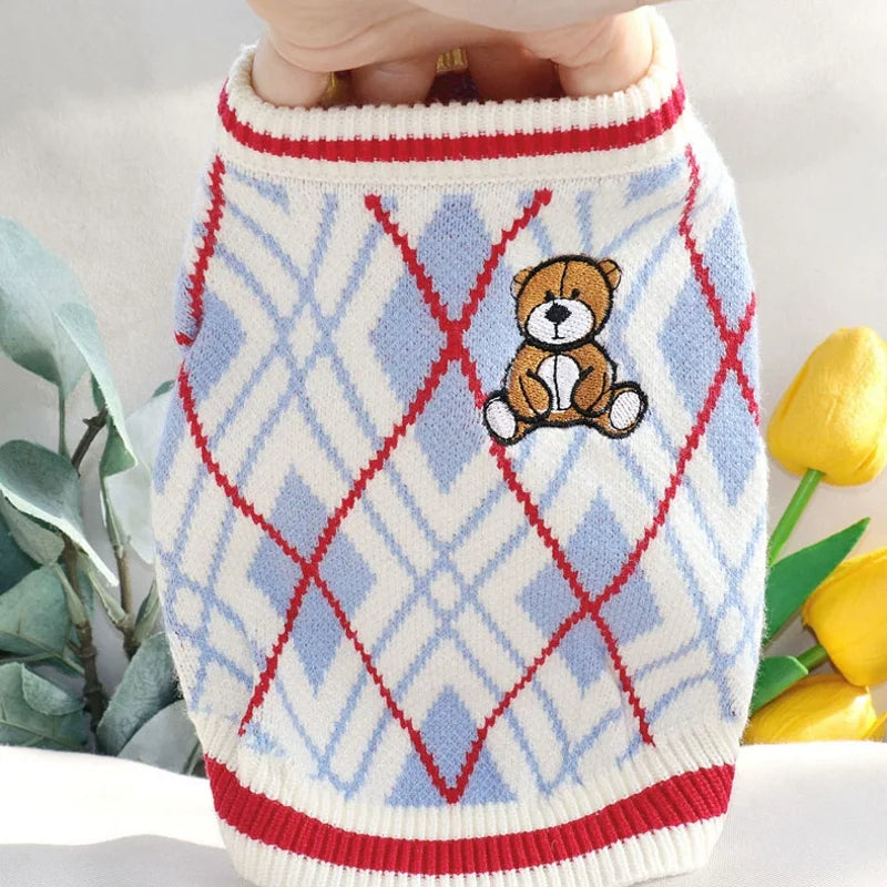 KishiDoodles “Bear Hug” Striped Sweater